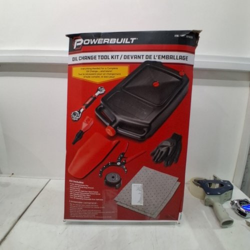 POWERBUILT OIL CHANGE TOOL KIT WITH DRAIN PAN - 8L - BLACK/RED (MODEL: 2010226) image 4