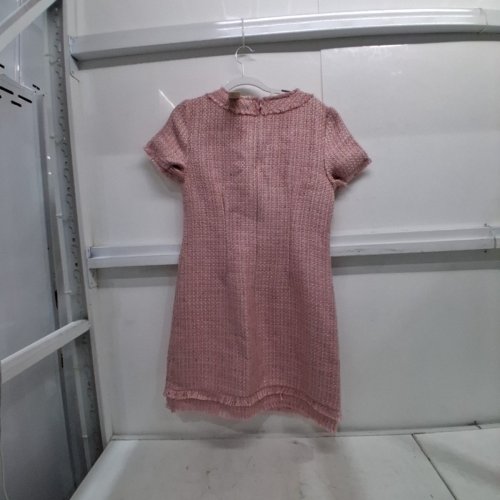 WOMEN'S ELIZA J SHORT SLEEVE BOAT NECK TWEED ALINE DRESS - 10 - BLUSH (STYLE: EJ2M6224) image 4