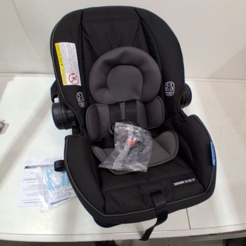 GRACO SNUGRIDE 35 LITE LX INFANT CAR SEAT - 4-35LBS CAPACITY - GOTHAM FASHION BLACK/GREY (MODEL: 2143034) image 4