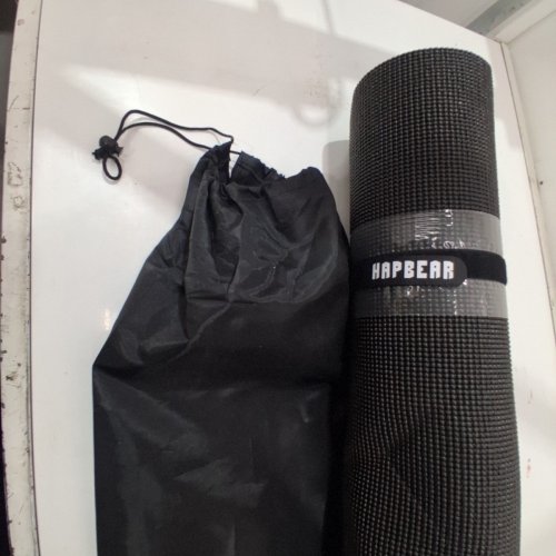 HAPBEAR NON-SLIP EXTRA LARGE EXERCISE MAT FOR HOME GYM CARDIO / YOGA - 6FT X 4FT - BLACK (MODEL: HB-EM03) image 3