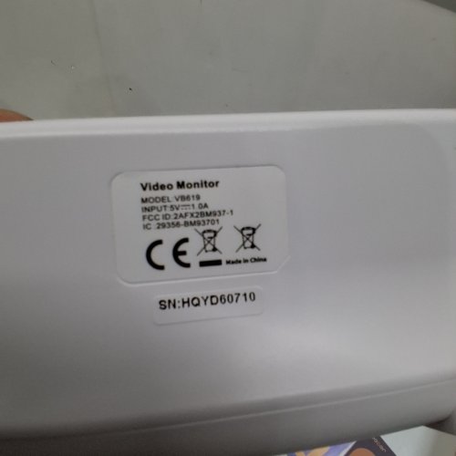 JEEBER 2-WAY AUDIO 1080P BABY MONITOR WITH TEMPERATURE SENSOR - 3050MAH - WHITE (MODEL:VB619) image 6