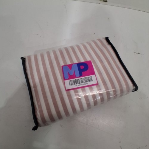 2PC JOLUSERE 100% COTTON STRIPED DUVET COVER AND PILLOW COVER - TWIN - PINK /WHITE image 3