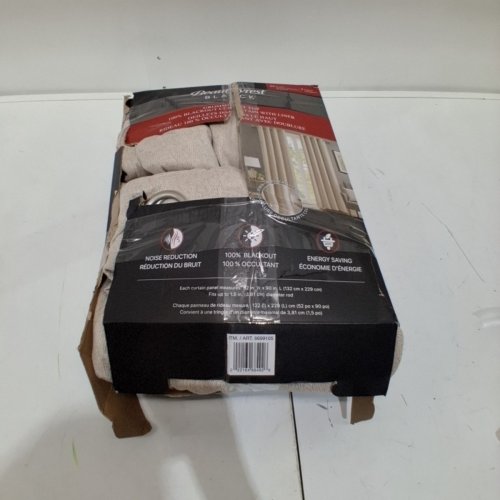 (2 PANEL) BEAUTYREST GROMMET TOP BLACKOUT CURTAIN WITH LINER - 52" X 90" - BROWN (MODEL: 6699105) image 3