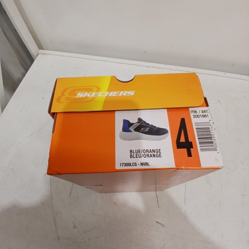 BOYS SKETCHERS BOUNDER-BRISK BURST SNEAKER - SIZE 4 - BLUE/ORANGE (STYLE: 2001661) image 7