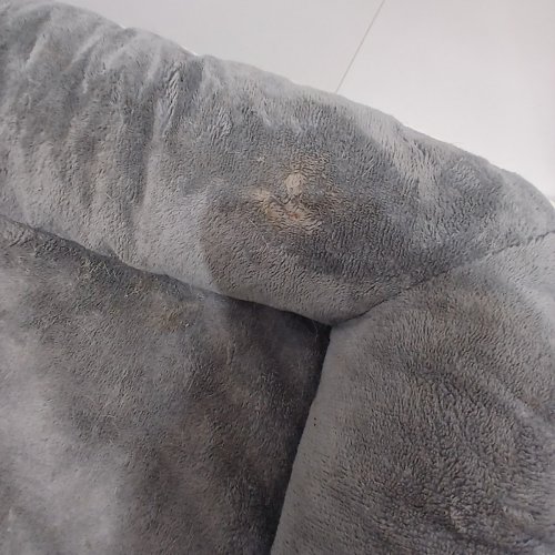 PET BED WITH NON-SLIP BOTTOM & WASHABLE COVER FOR SMALL DOGS- 24" X 18" X 6" - GREY image 4