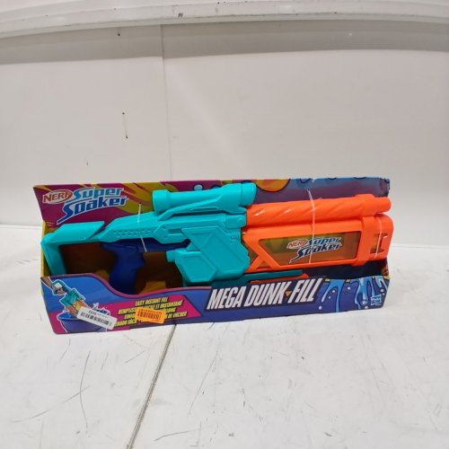 NERF SUPER SOAKER MEGA DUNK INSTANT FILL WATER GUN - 33.9OZ - BLUE/ORANGE image 2