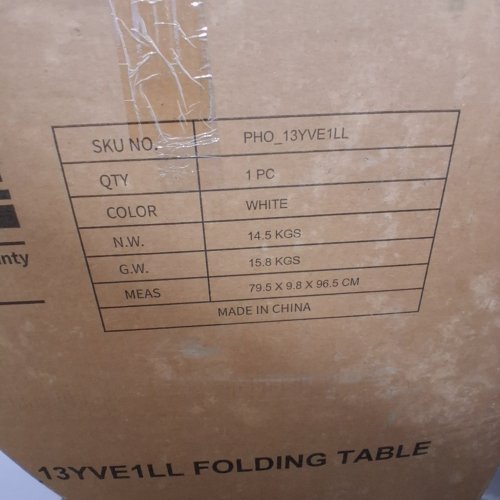GARVEE FOLDING TABLE - 6FT 300 LBS - WHITE image 2