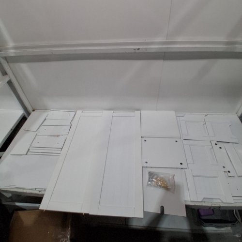VASAGLE WOODEN 3-DRAWER FLOOR CABINET - 31.9" X 12.6" X 11.8" - WHITE - (MODEL: BBC50WT) image 2