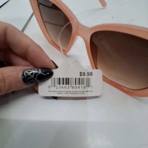WOMENS TROPICAL 100% UV PROTECTION OVERSIZED CAT EYE SUNGLASSES - PEACH image 2