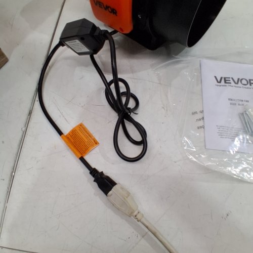 VEVOR VARIABLE SPEED INLINE DUCT VENTILATION FAN - 6" / 400CFM - BLACK (MODEL: BT-FL18A) image 2