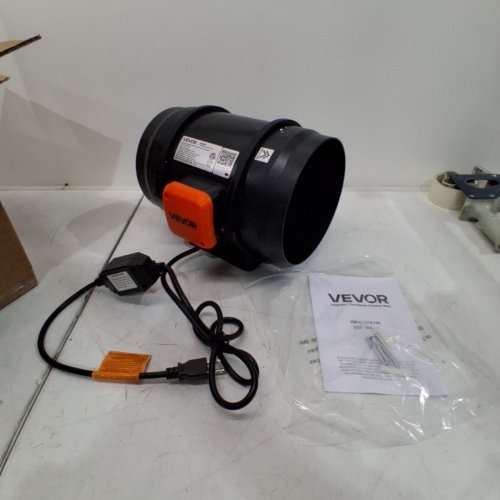 VEVOR VARIABLE SPEED INLINE DUCT VENTILATION FAN - 6" / 400CFM - BLACK (MODEL: BT-FL18A) image 3