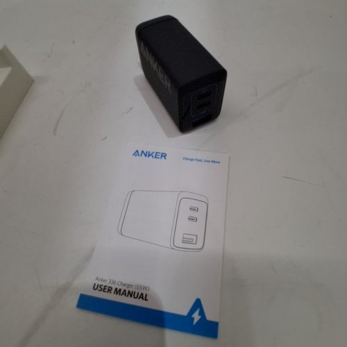 ANKER POWERPORT III 65W TRIPLE PORT GAN CHARGER - 2 USB-C, 1 USB-A - BLACK (MODEL: A2662111) image 2