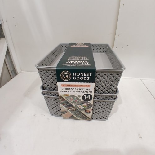 14PC HONEST GOODS STORAGE SET - ASSORTED SIZES - GREY - (MODEL: 2705428) image 2
