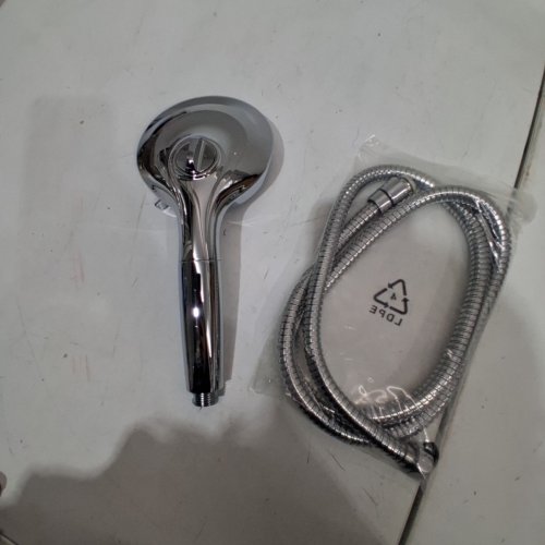 2PC HANDHELD SHOWER HEAD WITH HOSE AND 10 SPRAY MODES - CHROME image 3