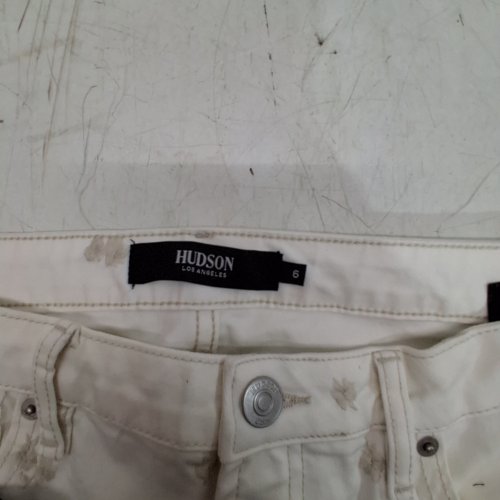 WOMAN'S HUDSON HIGH RISE WIDE LEG JEANS - 6 - WHITE WITH FLOWERS image 2