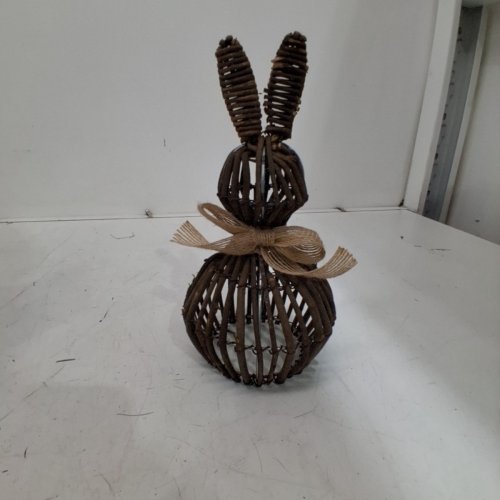 WOVEN RABBIT DECORATION - BROWN image 2