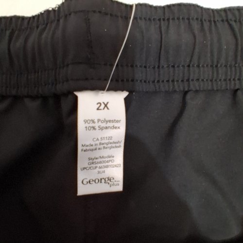 WOMEN'S GEORGE PLUS DRAWSTRING SHORTS - 2XL - BLACK (STYLE: GRS6800-MPD) image 3