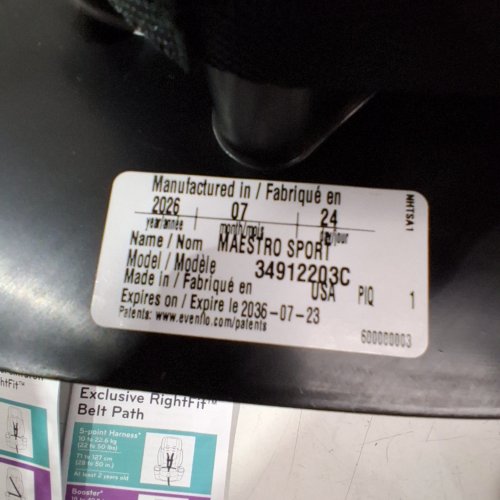 EVENFLO 2-IN-1 MAESTRO SPORT BOOSTER CAR SEAT - 22LBS TO 110LBS MAX - GRANITE (MODEL: 34912203C) image 2