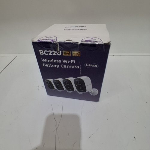 4PK CINMORE WIRELESS WI-FI BATTERY CAMERAS - 2.5 K - WHITE AND BLACK (MODEL: BC22J) image 6