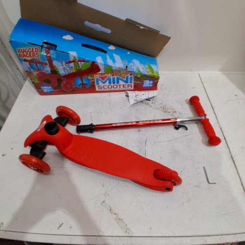 KIDS RUGGED RACERS 3-WHEEL WITH LED LIGHTS SCOOTER - RED/PINK (MODEL:BH19898) image 3