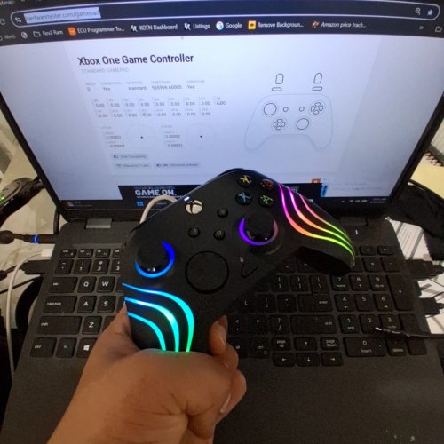 PDP GAMING RGB AFTERGLOW WAVE WIRED CONTROLLER FOR XBOX SERIES X|S, XBOX ONE, AND PC WITH 2 PROGRAMMABLE BACK BUTTONS - BLACK image 2