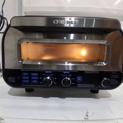 CHEFMAN ELECTRIC INDOOR PIZZA OVEN - 1700W - 12" PIZZA CAPACITY - STAINLESS STEEL - (MODEL: ‎RJ25-PO12-SS-CA-AM) image 2