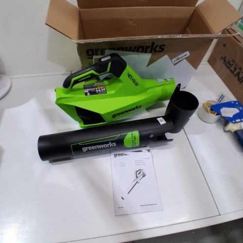 GREENWORKS CORDLESS JET LEAF BLOWER WITH BATTERY & CHARGER - 40V - 125MPH - 450CFM - GREEN (MODEL: BLF346) image 2