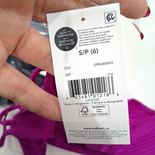GIRL'S GEORGE STRAPPY ONE-PIECE SWIMSUIT - SMALL - PURPLE (STYLE: 3R5852) image 2