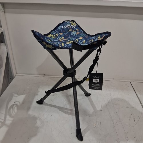HURLEY FOLDABLE TRI-LEG STOOL - 14" X 16" - BLUE / YELLOW / GREEN (MODEL: 169501FGMD) image 3
