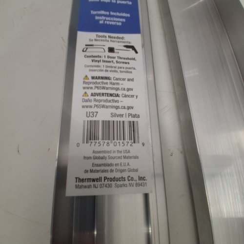 FROST KING DRIP CAP DOOR BOTTOM - 36" X 1.75" - SILVER (MODEL: U37H) image 2