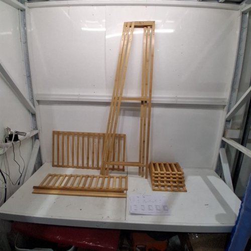 7-TIER BAMBOO GARNMENT RACK STORAGE SHELVES image 3