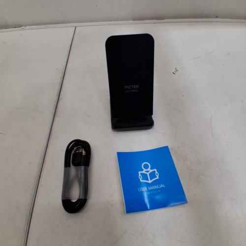 PICTEK FAST WIRELESS CHARGER STAND - 7.5W / 10W / 15W - BLACK (MODEL:PA082B) image 5