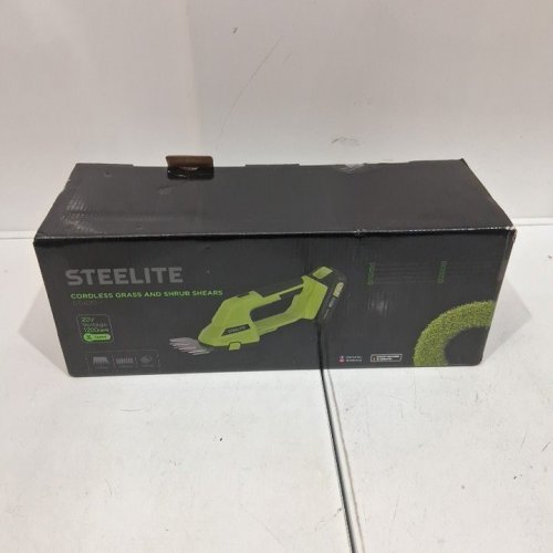 STEELITE 2-IN-1 ELECTRIC HANDHELD GRASS SHEAR & SHRUB TRIMMER KIT - WITH 2.0 AH LITHIUM-ION BATTERY - BLACK/GREEN (MODEL: DG620-1) image 6
