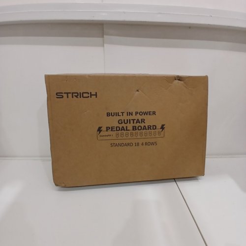 STRICH GUITAR PEDAL BOARD WITH BUILT-IN POWER SUPPLY & CABLES - 9V-18V / 18" X 11" - BLACK image 2