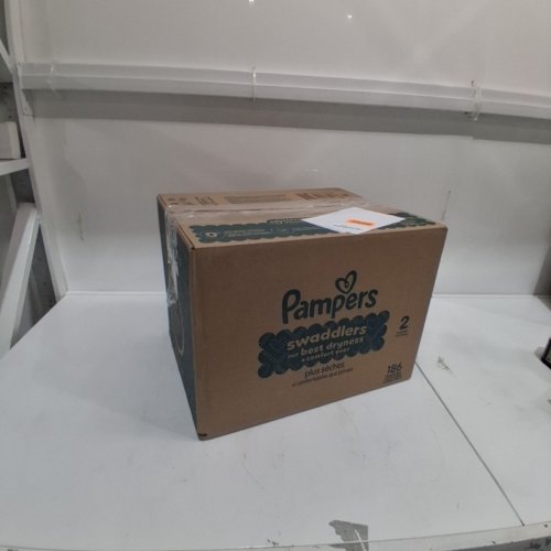 186PK PAMPERS SWADDLERS DISPOSABLE DIAPERS - SIZE 2 image 3