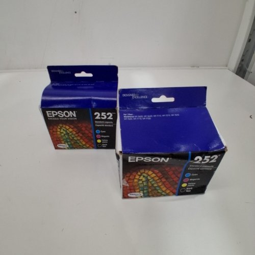 2 EPSON 252 DURABRITE ULTRA STANDARD CAPACITY INK CARTRIDGES FOR SELECT WORKFORCE PRINTERS - BLACK, CYAN, YELLOW, MAGENTA (MODEL: T252120-BCS) image 2