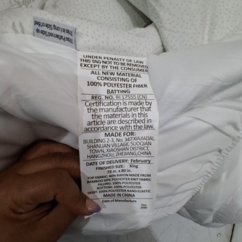 BEDSURE SLEEP SOLUTIONS COTTON QUILTED MATTRESS TOPPER COVER PAD WITH FITTED SKIRT - KING - WHITE image 3