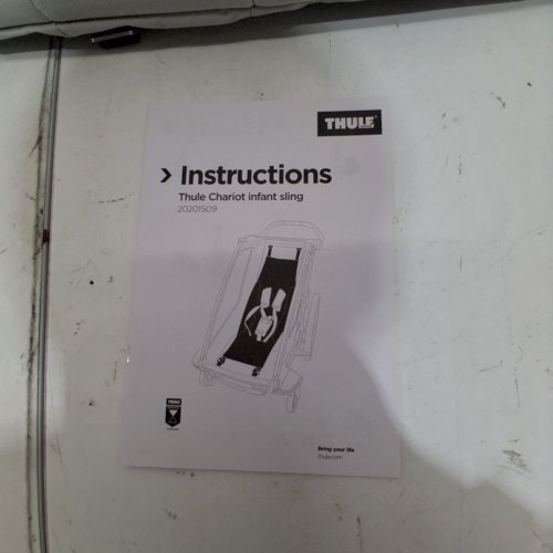 THULE CHARIOT INFANT SLING INSERT - 1-10 MONTHS - 22LB CAPACITY - GREY (MODEL: 20201509) image 3