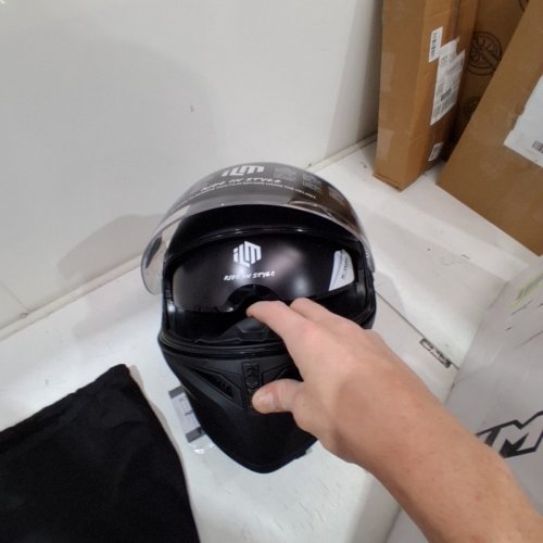 ILM MOTORCYCLE DUAL VISOR FLIP AND FULL FACE LIFT, DOT CERTIFIED - SMALL 55-57 CM - MATTE BLACK - (MODEL: ILM-902L) image 4