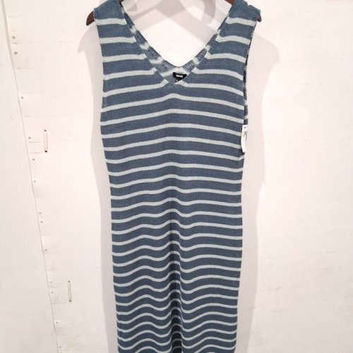 WOMEN'S MOXY STRIPED CROCHET DRESS COVERUP - XXL - BLUE STRIPES image 2
