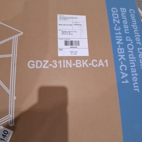 SAGENEST SMALL COMPUTER DESK WITH METAL FRAME - 31"/265 LB MAX - BLACK - (MODEL: GDZ-31IN-BK-CA) image 2