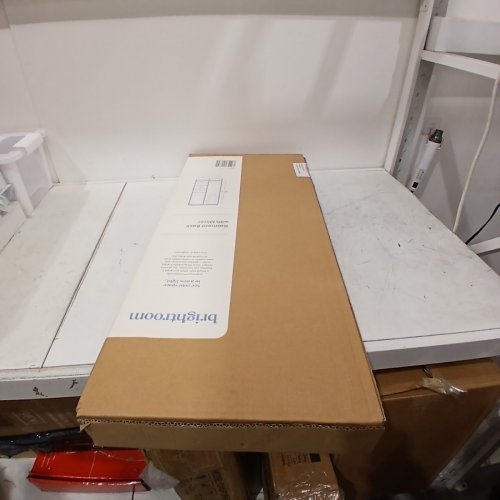 BRIGHTROOM METAL GARMENT RACK WITH MIRROR AND SHELVING - WHITE image 3