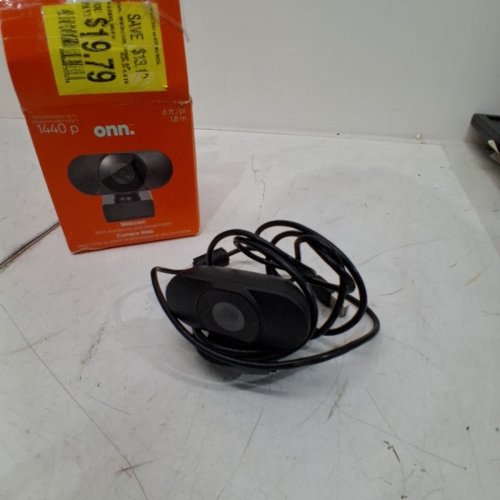 ONN 1440P SWIVEL HEAD WEBCAM - 6FT - BLACK image 3