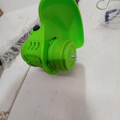 CORDLESS GRASS TRIMMER WEED WHACKER WITH 2 RECHARGEABLE BATTERIES - 21V - GREEN image 2
