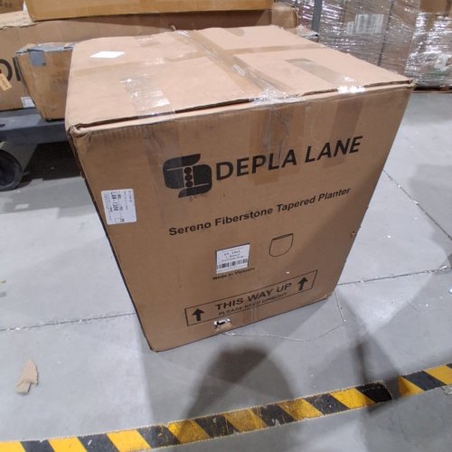 DEPLA LANE SERENO TAPERED RIBBED PLANTER - 22" X 17" - TRAVERTINE BEIGE (MODEL: 1042) image 8