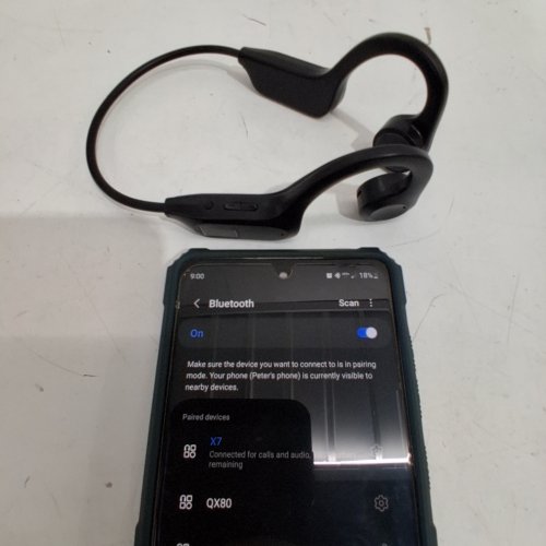 BONE CONDUCTION OPEN EAR SPORTS BLUETOOTH HEADPHONES WITH DIGITAL DISPLAY - BLACK (MODEL: X7) image 2