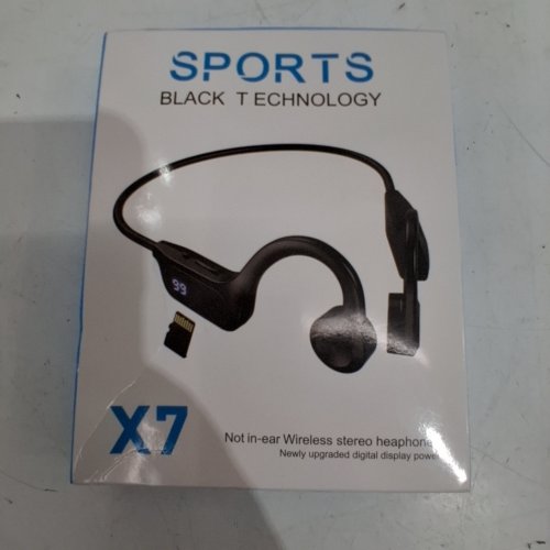 BONE CONDUCTION OPEN EAR SPORTS BLUETOOTH HEADPHONES WITH DIGITAL DISPLAY - BLACK (MODEL: X7) image 5