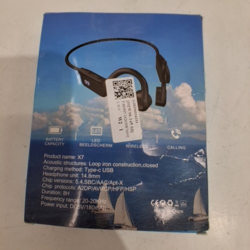 BONE CONDUCTION OPEN EAR SPORTS BLUETOOTH HEADPHONES WITH DIGITAL DISPLAY - BLACK (MODEL: X7) image 6