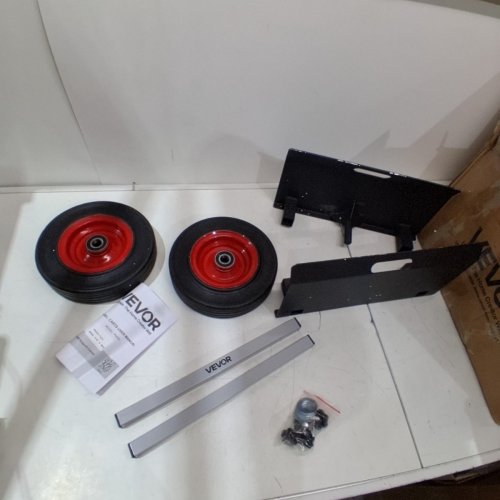 PANEL DOLLY DRYWALL MOVER WITH 10" RUBBER WHEELS - 1000LBS MAX - BLACK/RED (MODEL: PD453) image 2