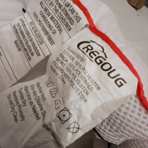 REGOUG SOFT MATTRESS TOPPER WITH DEEP ELASTIC POCKET - QUEEN - WHITE - (MODEL: YL002) image 3